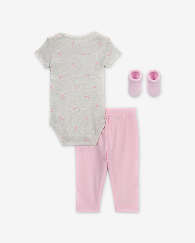 Nike Kid's 3-Piece Bodysuit Pink Set