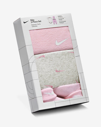 Nike Kid's 3-Piece Bodysuit Pink Set