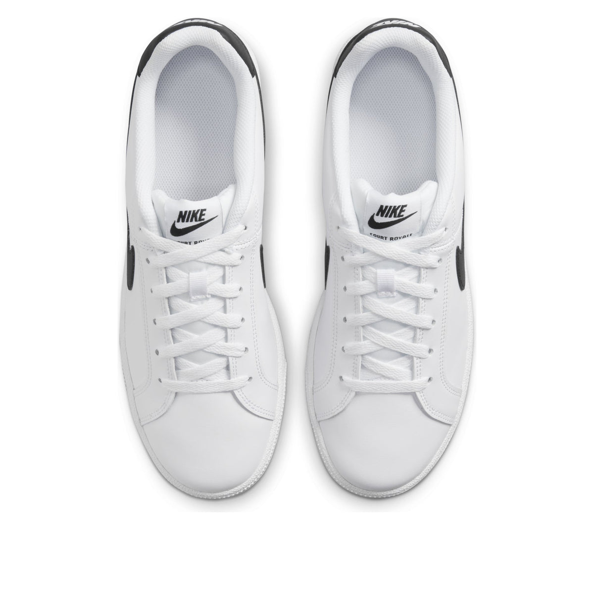 NIKE MEN'S COURT ROYALE WHITE/BLACK SNEAKER SHOES