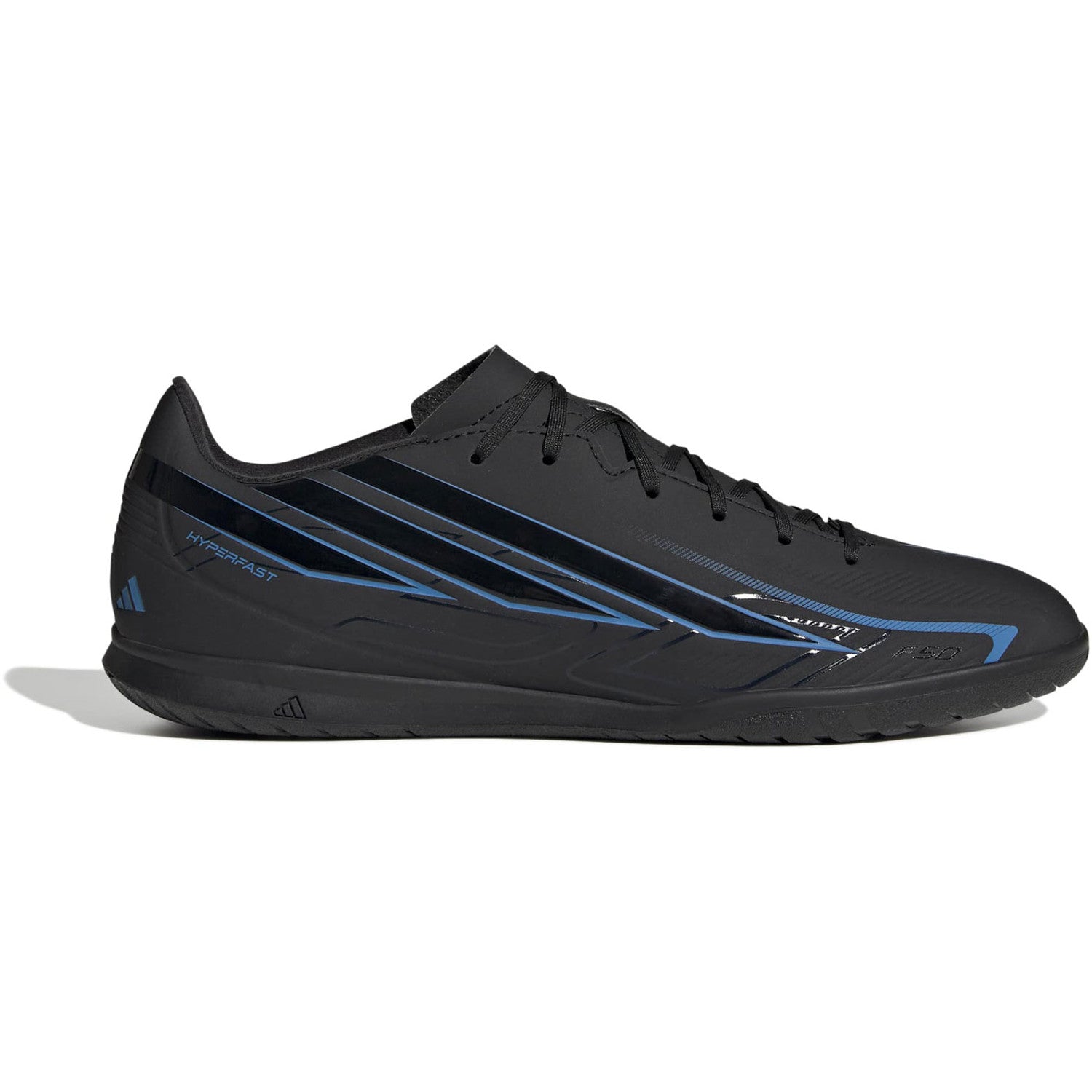 ADIDAS MEN'S F50 HYPERFAST CLUB INDOOR BLACK/BLUE FOOTBALL BOOTS