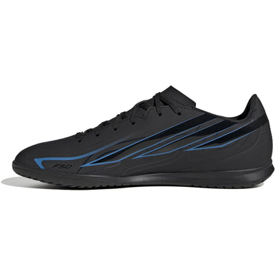 ADIDAS MEN'S F50 HYPERFAST CLUB INDOOR BLACK/BLUE FOOTBALL BOOTS
