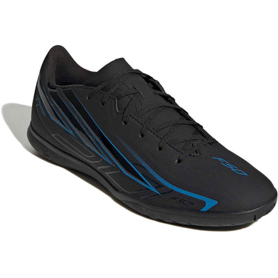 ADIDAS MEN'S F50 HYPERFAST CLUB INDOOR BLACK/BLUE FOOTBALL BOOTS