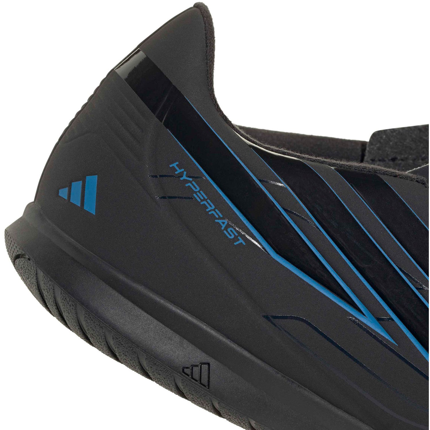 ADIDAS MEN'S F50 HYPERFAST CLUB INDOOR BLACK/BLUE FOOTBALL BOOTS