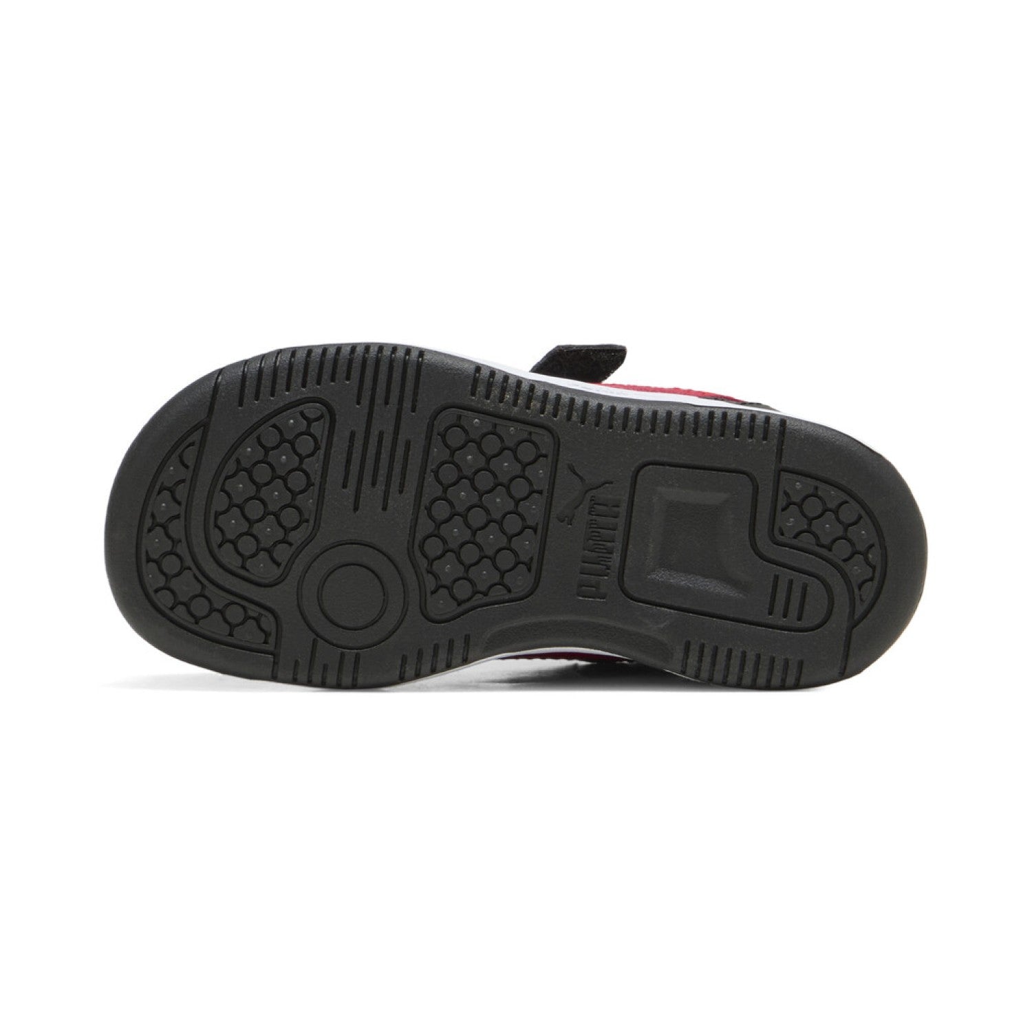 PUMA KID'S REBOUND SLAM LO BLACK/RED/WHITE SNEAKER SHOES