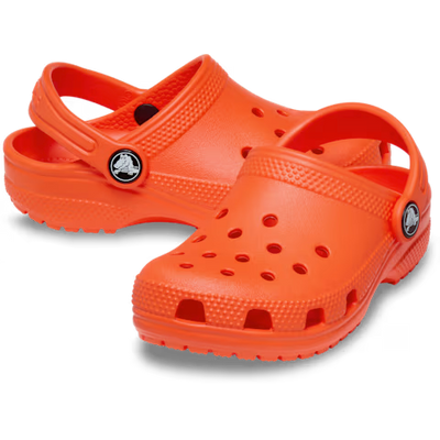 CROCS KID'S CLASSIC SHOCKING ORANGE CLOG