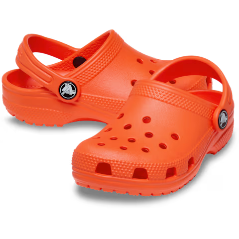 CROCS KID'S CLASSIC SHOCKING ORANGE CLOG