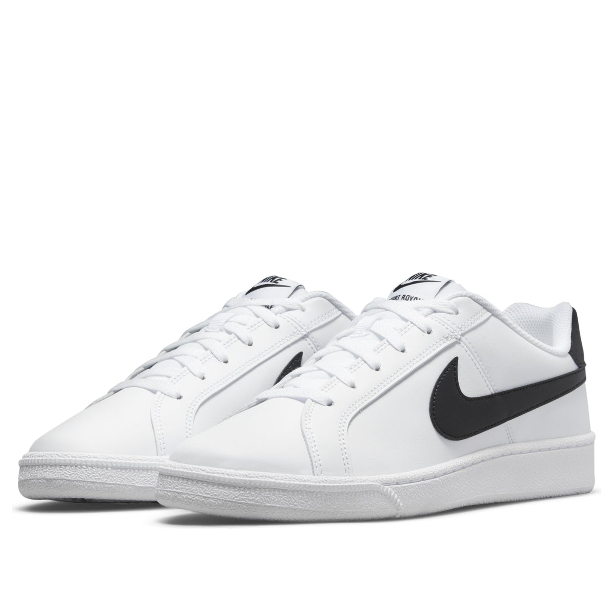 NIKE MEN'S COURT ROYALE WHITE/BLACK SNEAKER SHOES