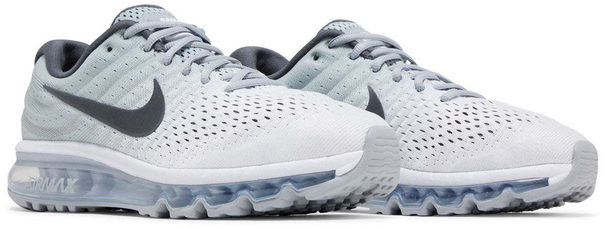 NIKE MEN'S AIR MAX 2017 WHITE/GREY SNEAKER SHOES