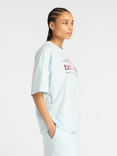 New Balance Women's Reimagined Oversize Blue Tee