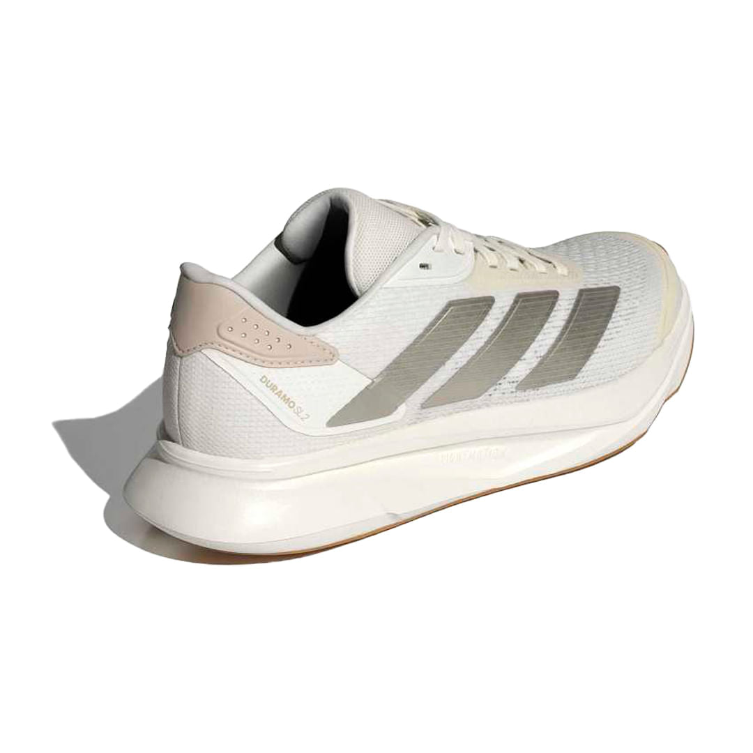 ADIDAS MEN'S DURAMO SL 2 WHITE/METALLIC RUNNING SHOES