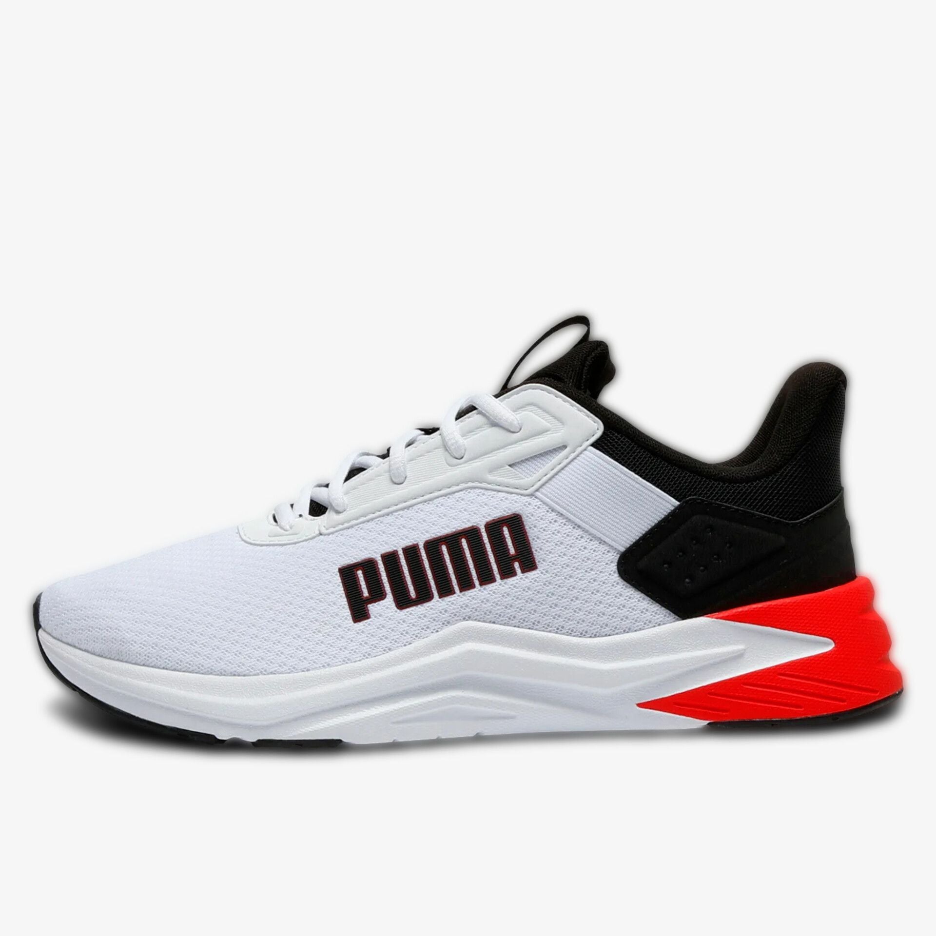 PUMA MEN'S FTR WAVE WHITE/BLACK/RED RUNNING SHOES