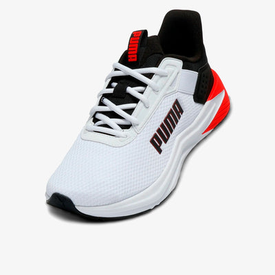 PUMA MEN'S FTR WAVE WHITE/BLACK/RED RUNNING SHOES