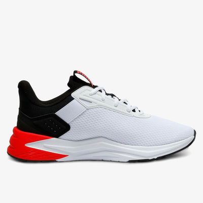 PUMA MEN'S FTR WAVE WHITE/BLACK/RED RUNNING SHOES