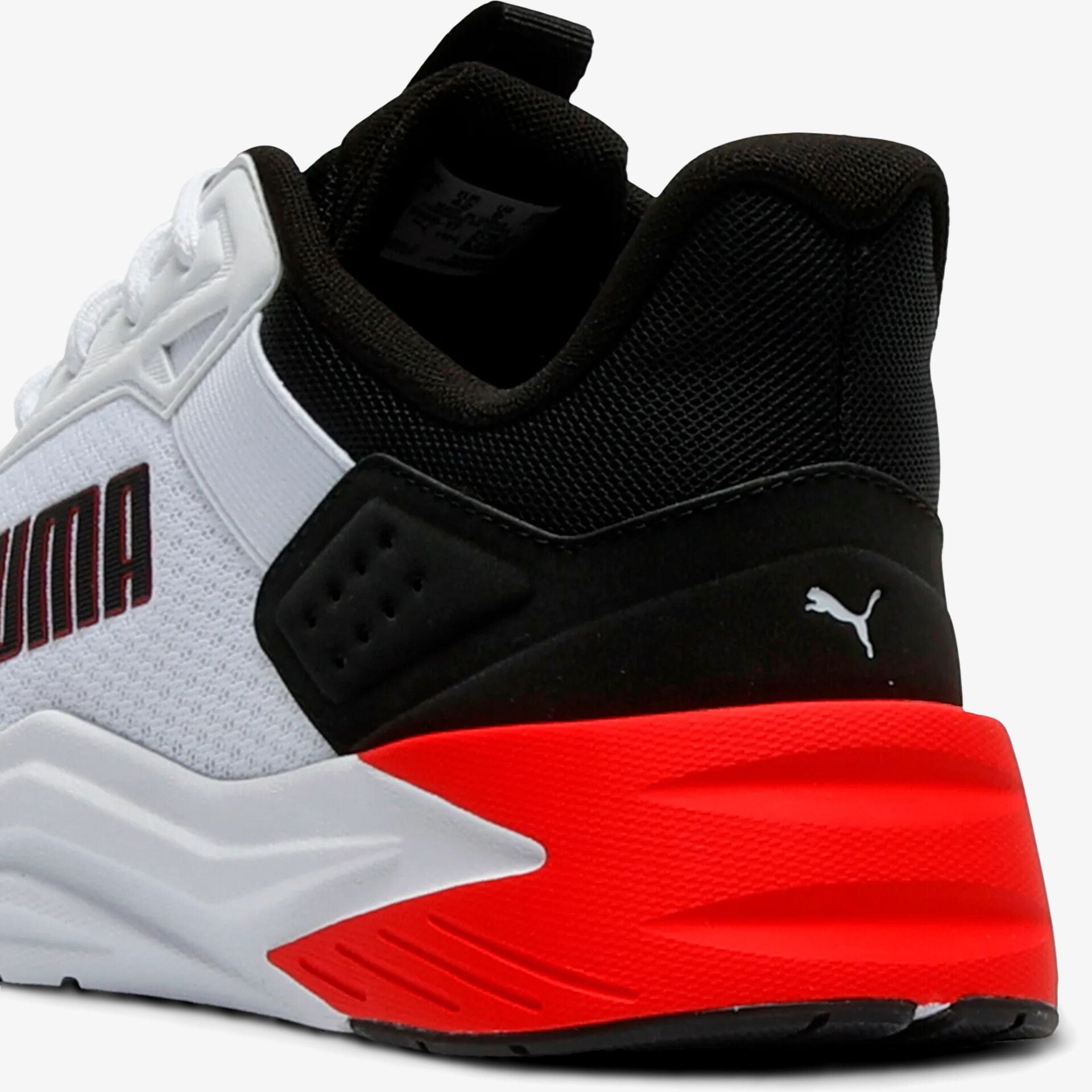 PUMA MEN'S FTR WAVE WHITE/BLACK/RED RUNNING SHOES