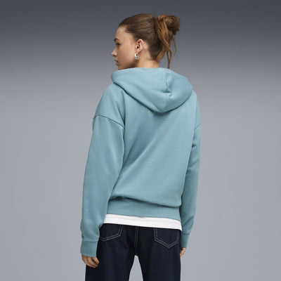 Puma Women's Essentials Fleece Sea Blue Hoodie