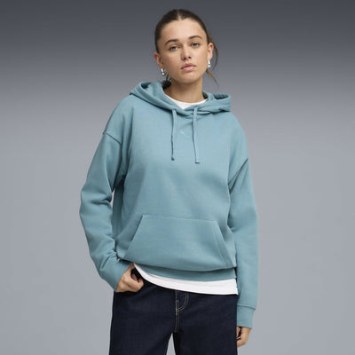 Puma Women's Essentials Fleece Sea Blue Hoodie
