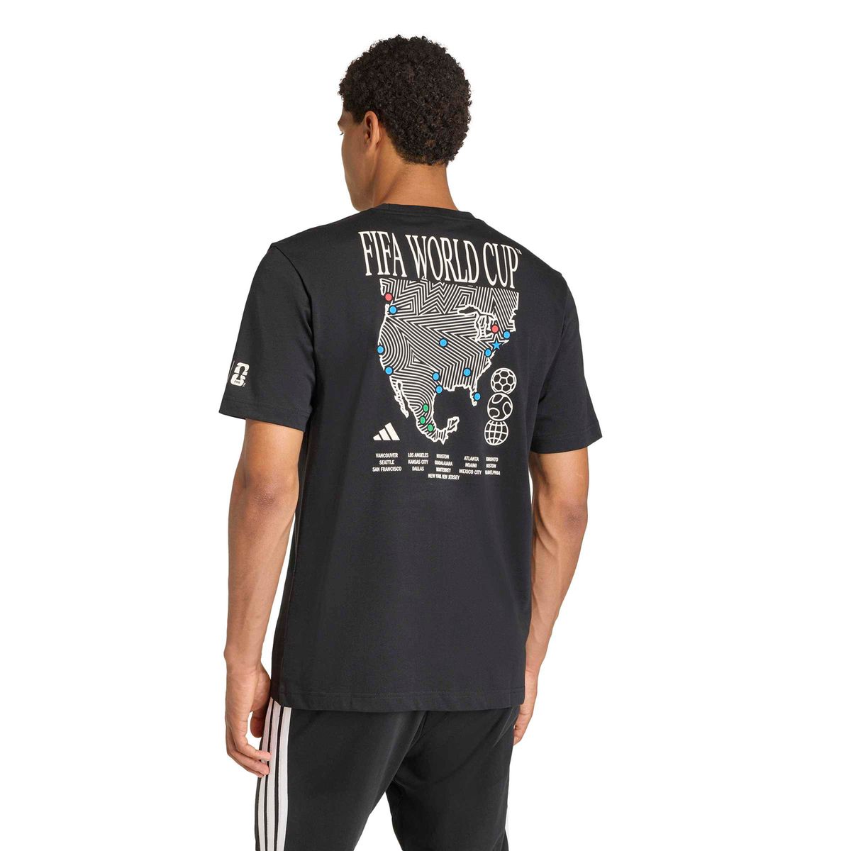 Adidas Men's Fifa World Cup Graphic Black Tee