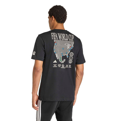 Adidas Men's Fifa World Cup Graphic Black Tee