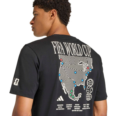 Adidas Men's Fifa World Cup Graphic Black Tee