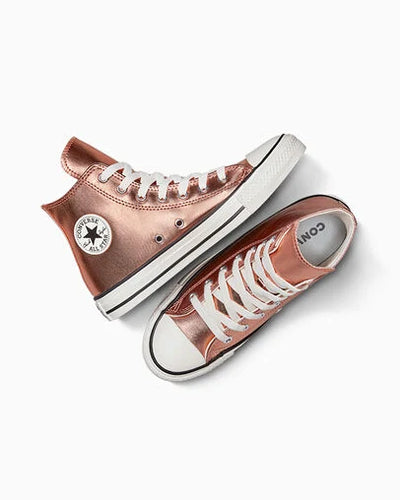 Converse Kid's Chuck Taylor All-Star Metallic Gold Sneaker Shoes