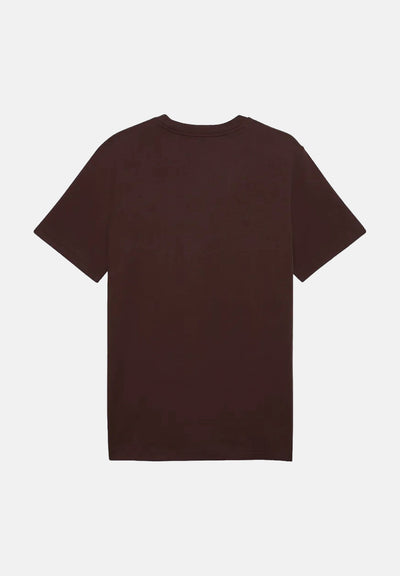 PUMA MEN'S ESSENTIALS 2 COLOUR SMALL LOGO CHOCOLATE TEE