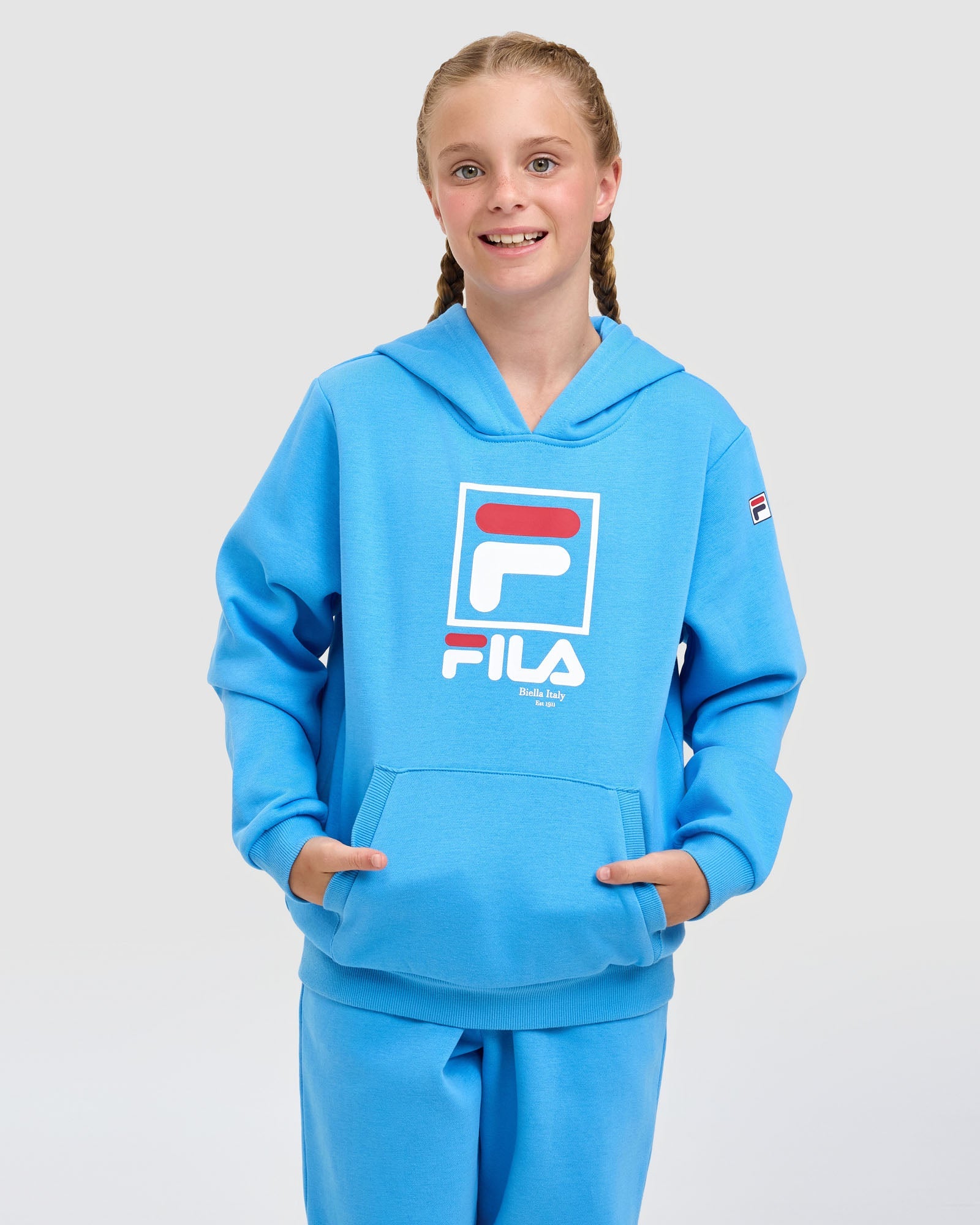 Fila Kid's Bailey Blue Hoodie
