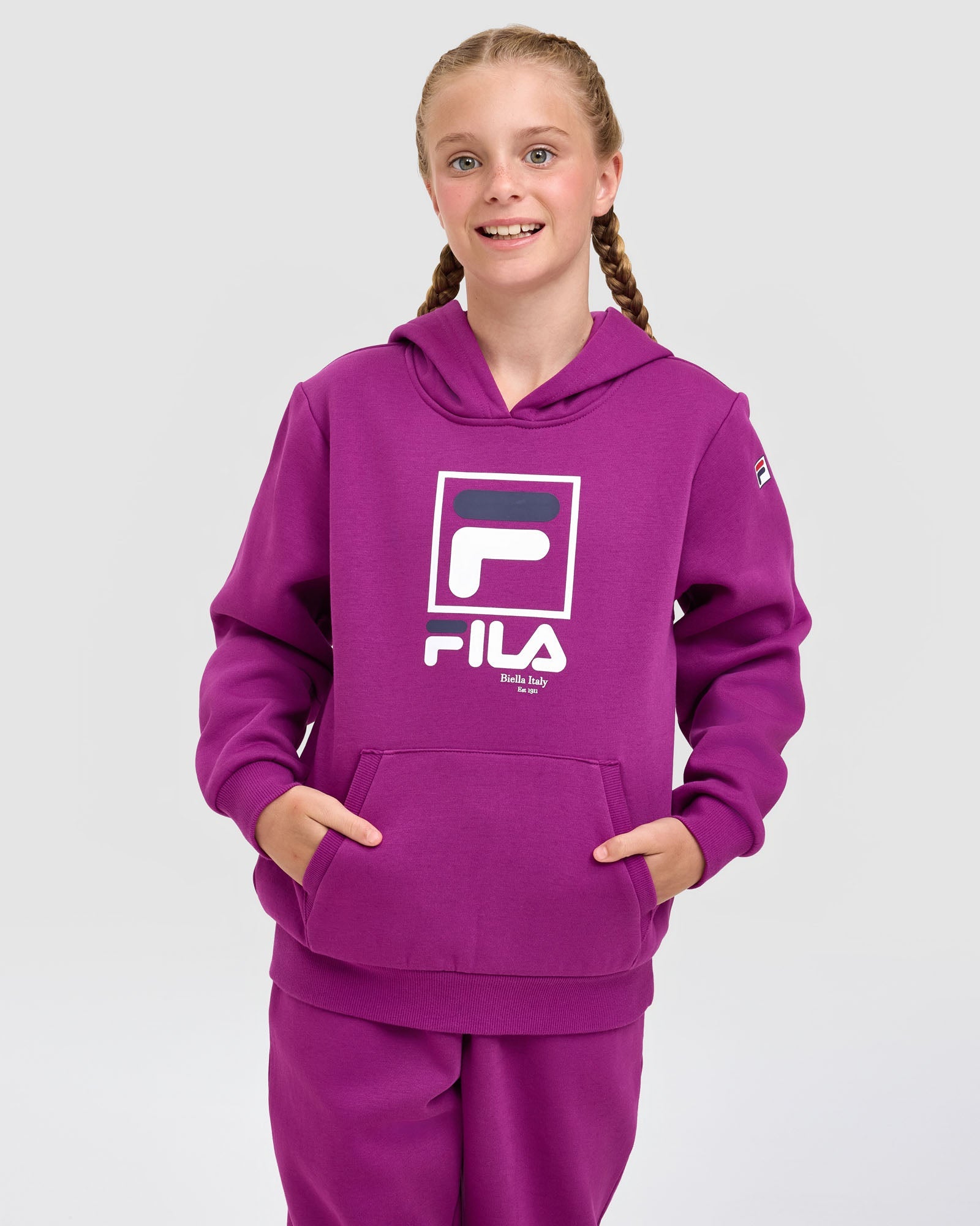 Fila Kid's Bailey Purple Hoodie