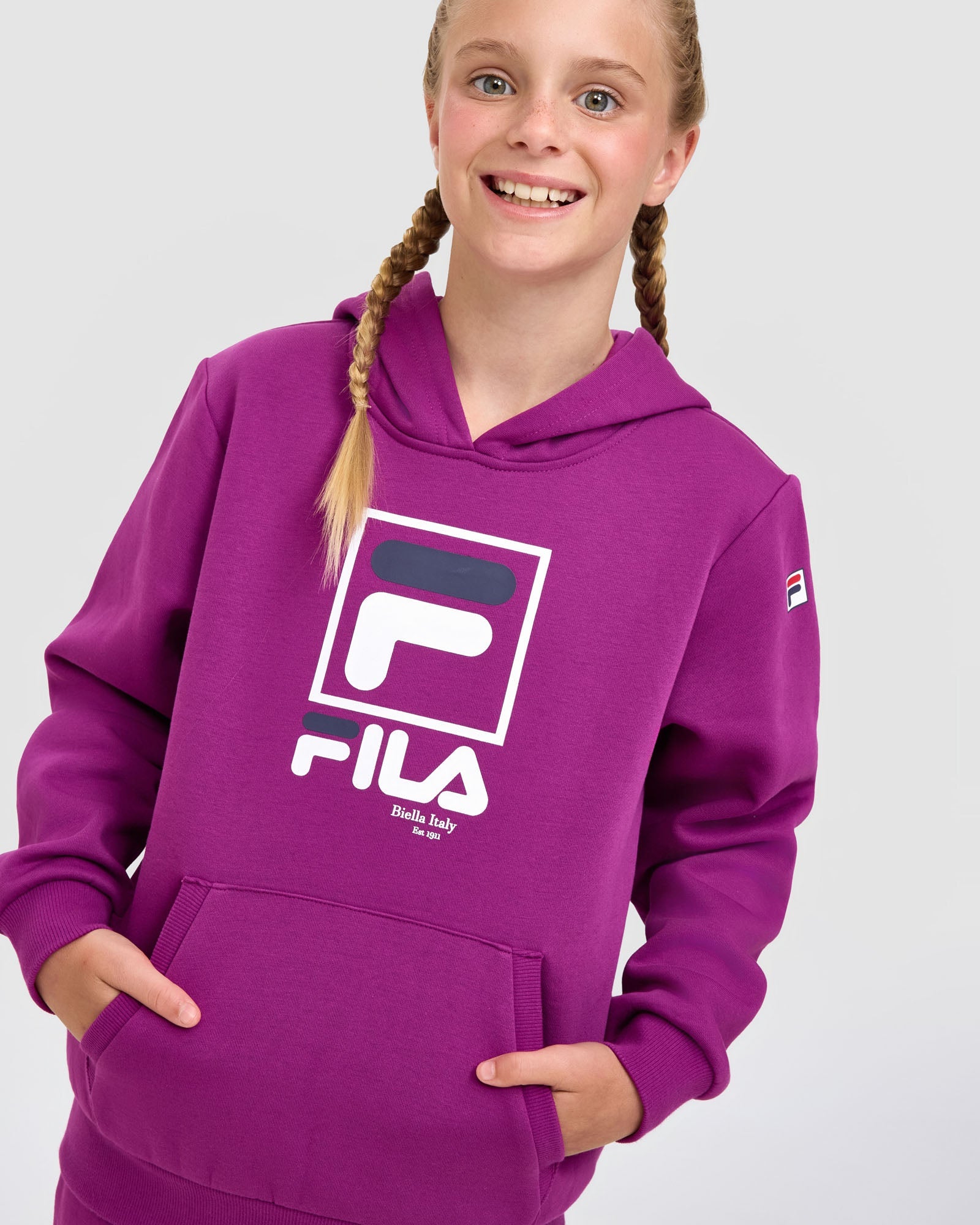 Fila Kid's Bailey Purple Hoodie