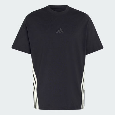 ADIDAS MEN'S KIT 3-STRIPES LOOSE BLACK/OFF WHITE TEE