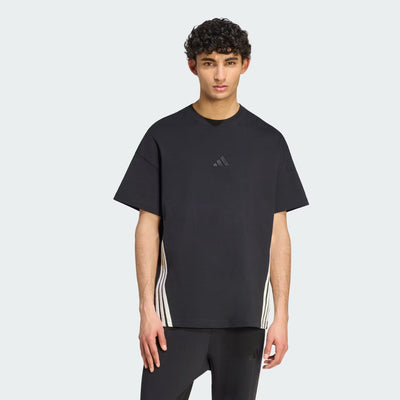 ADIDAS MEN'S KIT 3-STRIPES LOOSE BLACK/OFF WHITE TEE
