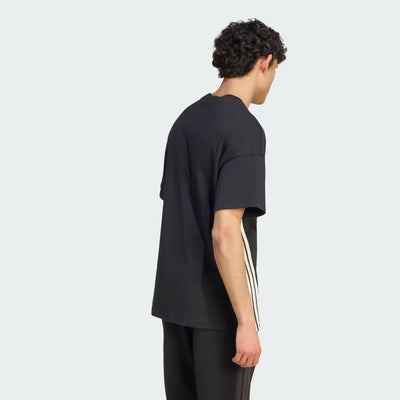ADIDAS MEN'S KIT 3-STRIPES LOOSE BLACK/OFF WHITE TEE
