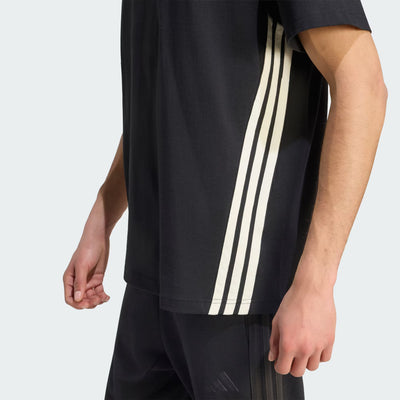 ADIDAS MEN'S KIT 3-STRIPES LOOSE BLACK/OFF WHITE TEE