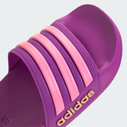 ADIDAS KID'S ADILETTE SHOWERT PURPLE SLIDES