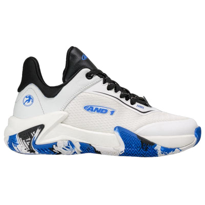 AND 1 KID'S BALLER WHITE/BLACK/ROYAL BASKETBALL SHOES
