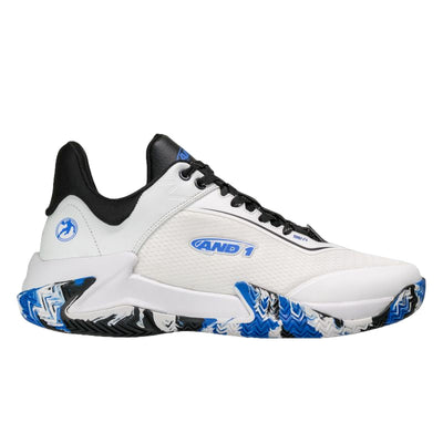 AND 1 MEN'S BALLER WHITE/BLACK/ROYAL BASKETBALL SHOES