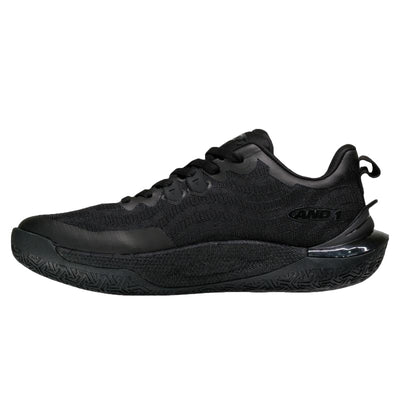 AND 1 MEN'S XLR8 TRIPLE BLACK BASKETBALL SHOES