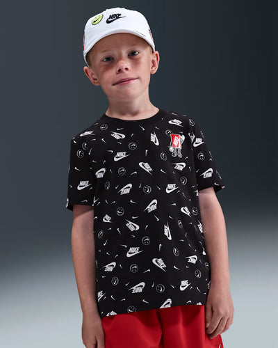 Nike Kid's Aop Boxy Black Tee