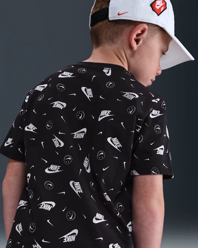 Nike Kid's Aop Boxy Black Tee