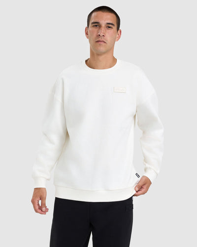Fila Men's Byron Relaxed Crew Gardenia Sweatshirt