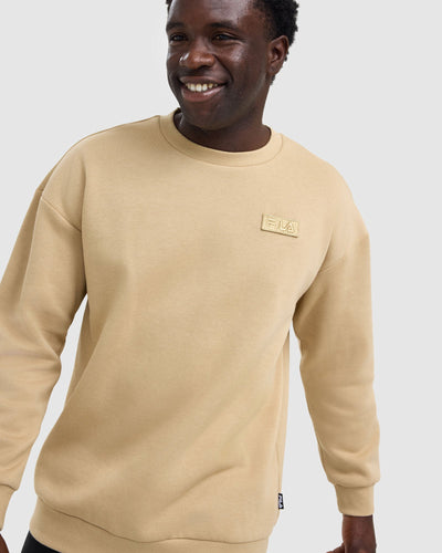Fila Men's Byron Relaxed Crew Traverntine Sweatshirt