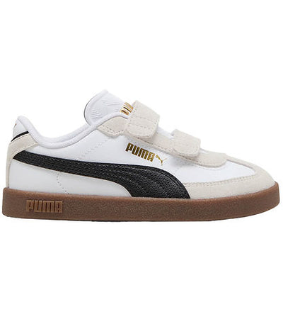 PUMA KID's CLUB II ERA V Hook N' Loop WHITE/BLACK SNEAKER SHOES