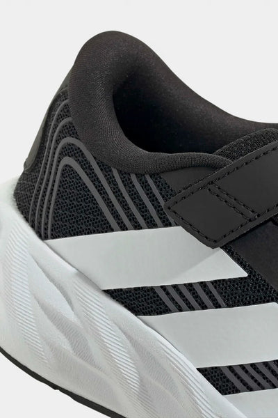 ADIDAS KID'S HOOK N' LOOP GALAXY 8 EL BLACK/WHITE RUNNING SHOES