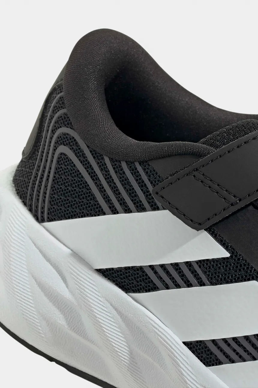 ADIDAS KID'S HOOK N' LOOP GALAXY 8 EL BLACK/WHITE RUNNING SHOES