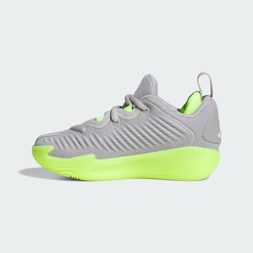 Adidas Kid's Initiation C Grey/Lemon Basketball Shoes