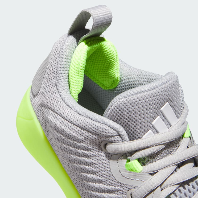 Adidas Kid's Initiation C Grey/Lemon Basketball Shoes