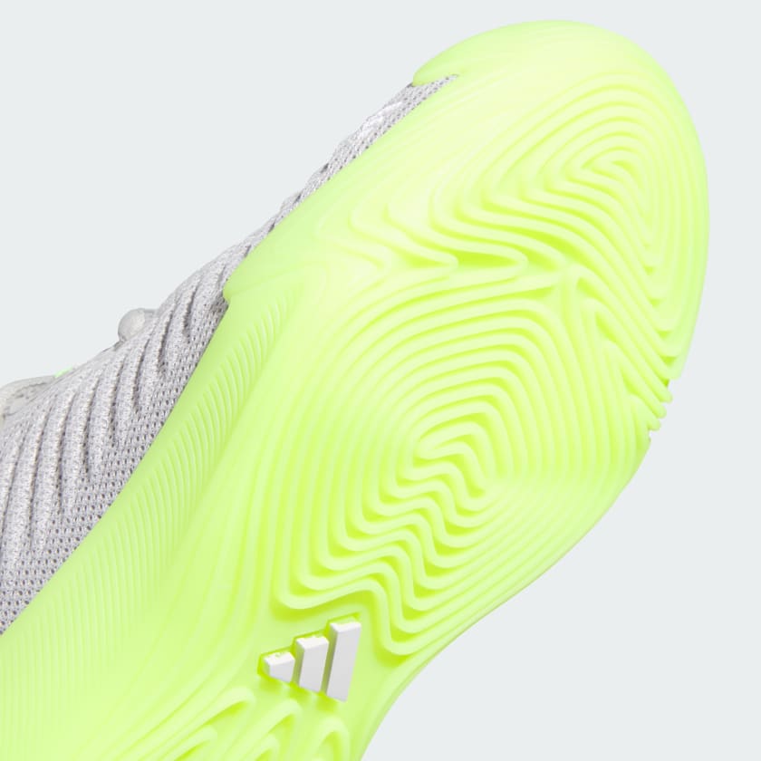 Adidas Kid's Initiation C Grey/Lemon Basketball Shoes