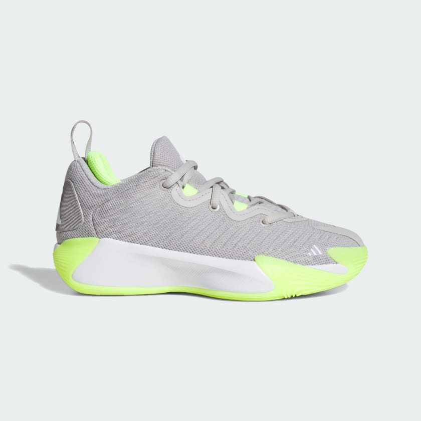 Adidas Kid's Initiation J Grey/Lemon Basketball Shoes