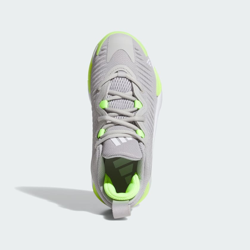 Adidas Kid's Initiation J Grey/Lemon Basketball Shoes