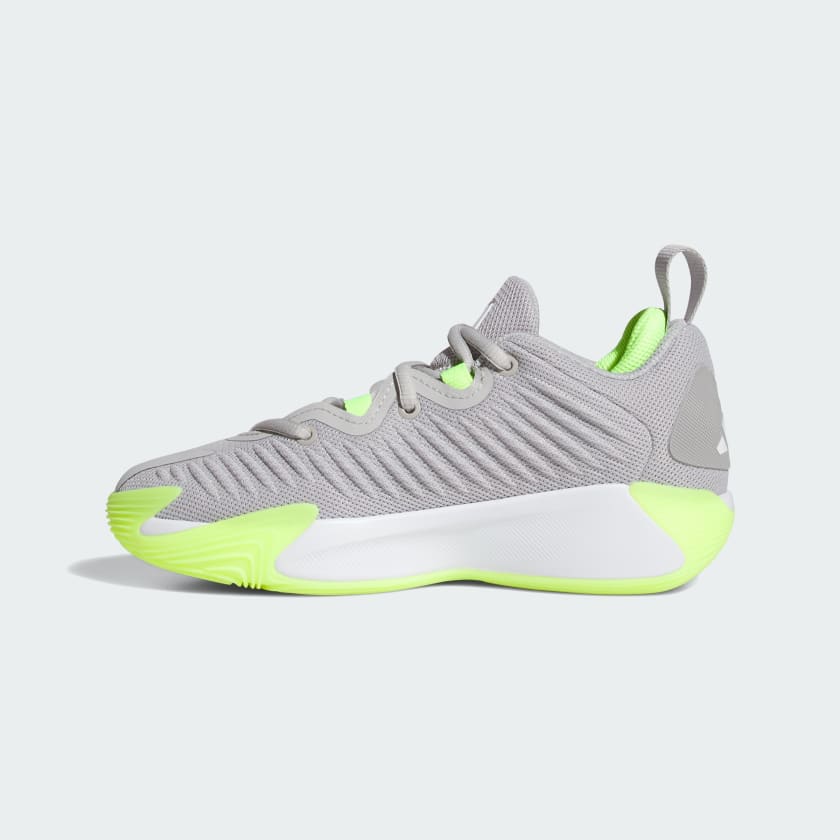 Adidas Kid's Initiation J Grey/Lemon Basketball Shoes
