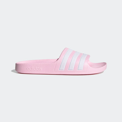 Adidas Kid's Adilette Aqua Pink/White Slides